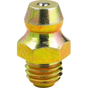 Lumax LX-3007-5 Gold/Silver 1/4"-28 Taper Thread (SAE-LT) Straight 0.54" Long Grease Fitting, (Pack of 5). Used on most auto vehicles and industrial equipment.