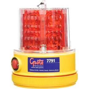 Grote 77912 Red 360° Portable Battery Operated LED Warning Light