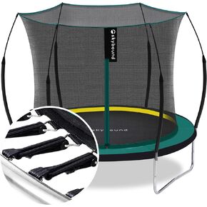 SkyBound Springfree Trampoline for Kids and Adults - Springless Trampoline with Enclosure for Indoor and Outdoor - Recreational Trampoline Bungee Cords - No Gap Design Zipper System - Variety of Sizes