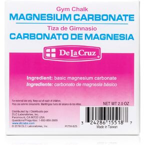 De La Cruz Magnesium Carbonate Gym Chalk - Weightlifting, Gymnastics and Rock Climbing Chalk - 1 Block
