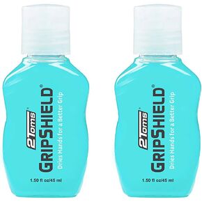 2Toms GripShield, Liquid Chalk Grip Enhancer for Sweaty Hands, Keeps Hands Dry, 1.5 Ounce, 2 Bottles