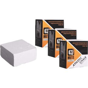 MUTE | Athletic Gym Chalk - Increase Grip Strength - for Bouldering, Rock Climbing, Gymnastics, Functional Fitness, Weight-Lifting - Non-Toxic, Non-Staining Magnesium Carbonate - 2 oz Blocks (3 Pack)