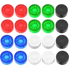 DaierTek Footswitch Pedal Buttons Glow in the dark, Guitar Effect Pedal Footswitch Topper 25mm Cap, Stomp Foot Switch Button Cover For 10mm Button Switch Red Green Blue -35pcs