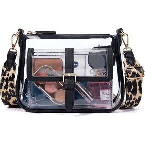 Missnine Clear Bag for Stadium Events Small Clear Purse Stadium Approved Women PVC Crossbody Bag Cute Concert Bag