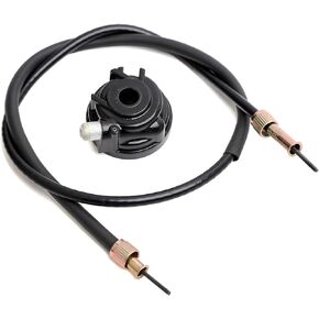 Motorcycle Speedometer Drive Gear with Cable Kit 12mm Axle Hole Scooter Speedometer Drive Gear with A-95mm Speedometer Line Fit for Chinese GY6 Scooter Mopeds Parts