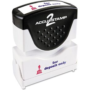 Acc-Stamp2® ،ختم رسالة ما قبل الحبر ،"Scanned" ،أزرق/أحمر