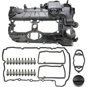 MITZONE N20 Upgrade Aluminum Valve Cover with Gasket Bolts Kit & Oil Cap for BMW 2012-2018 528i 528i xDrive 328i 328i GT xDrive 320i x5 x3 X1 428i z4 2.0L Replace # 11127588412