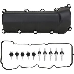 MITZONE Left & Right Engine Valve Covers with Gasket Bolts Compatible with 2002-2012 Dodge Dakota Durango Nitro RAM 1500 Jeep Liberty Commander Grand Cherokee 3.7L Replace# 53021937AC 53021938AB