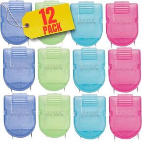 1InTheOffice Cubicle Clips, Assorted Colors, 12 Pack"