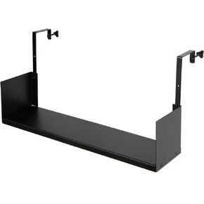 Wallniture Libro Cubicle Shelf 24" Cube Storage Organizer Bookshelf with Cubicle Hooks, Home Office Desk Organizer (Black)