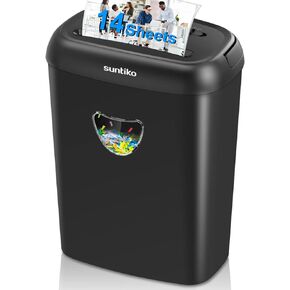 Paper Shredder, 14-Sheet Cross Cut with 6.6-Gallon Basket, P-4 Security Level, 3-Mode Design Shred Card/CD/Staple/Clip, Heavy Duty with Jam Proof System, Paper Shredder for Office (ETL)