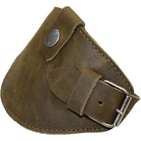 Hide & Drink, Motorcycle Boot Protector with Buckle Closure, Protects Shoe from Shifter, Biker Gear, Shoe Cover, Rustic Guard, Full Grain Leather, Handmade