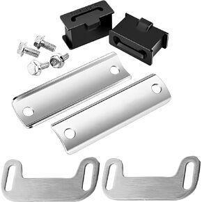 VPZMT Exhaust Adjustable Bracket Set Center your Exhaust with Stretched Bags and Fender Extension Fits for Harley Touring Street Glide, Road King, Road Glide Etc (Steel+Rubber)