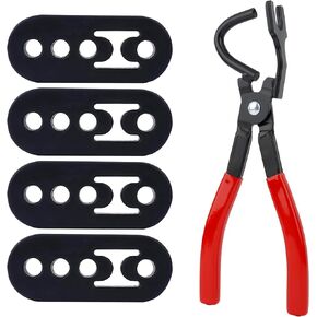 Exhaust Hangers 4 Holes 0.47" Hole Size (4PCS)&Exhaust Hanger Removal Pliers,Fit For Cars Truck SUV,Rubber Insulator Bracket Bushing Mount.