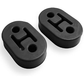 Rubber Insulator Bushing Exhaust Hanger Rubber Insulator Bushing Mount 2 Holes, Universal Exhaust Insulator Muffler Hanger, Damping High Density Rubber-Black in Saudi Arabia