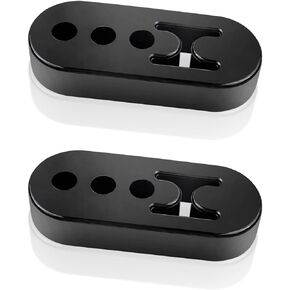 12mm Hole 4.25" EPDM 4 Hole Exhaust Hanger Adjustable Muffler Shock Absorber for Exhaust Pipe,Universal Tailpipe Mount Brackets Insulator Fit Car Truck SUV (2pcs)