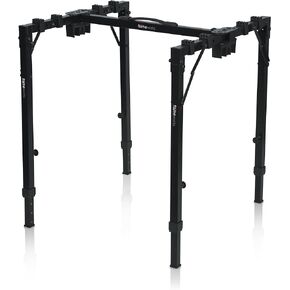 Gator Frameworks Adjustable T-Stand Folding Workstation or Keyboard Stand; Weight Capacity of 250lbs; (GFW-UTL-WS250),Black
