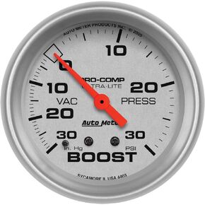 Auto Meter 4403 Ultra-Lite Mechanical Boost/Vacuum Gauge