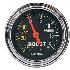 Auto Meter 2401 Traditional Chrome Mechanical Boost/Vacuum Gauge