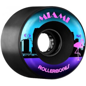Outdoor Miami 65mm 80a Roller Skate Wheels 8pk Black