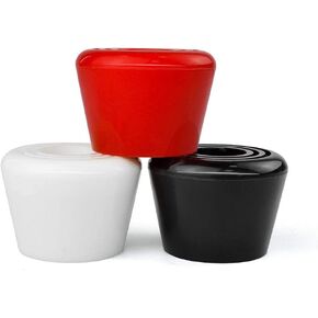 Roller Skate Durable 82A PU Rubber Brake Toe Stoppers 2-Pack with Screws - Black White Red