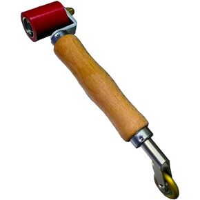 SOMHOOM Double-Headed Silicone and Brass Roller 1.57 inch High Temperature Waterproof Silicone Roller and 1.18 inch Brass Wheel with Wooden Handle-Rubber Roller Seam Roller-TPO/PVC/Vinyl Roof Tools in Saudi Arabia