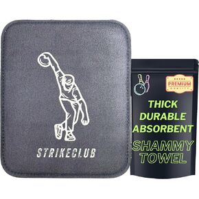 STRIKECLUB Bowling Ball Shammy Towel | Premium Genuine Buffalo Leather Bowling Towel | Extra Thick Layer Shammy to Wipe Off Oil & Dirt | Superior Absorbency & Durability | Bowling Accessories