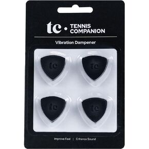 Tennis Dampener for Racket, Tennis Shock Absorber, Tennis Vibration Dampeners for Improved Feel and Enhanced Sound, 4-Pack Tennis Dampener, Black