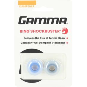 GAMMA Shockbuster® Ring Tennis Dampener- Easy Installation- 2 Per Pack- Blue/Black, Red/Black