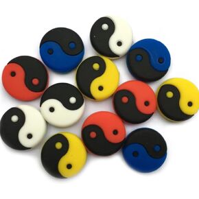 NB 12 Pcs Tennis Vibration Dampeners Silicone Racket Shock Absorbers Tennis Racket Accessories for Tennis Players