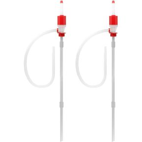 2-Pack | Newly Designed Easy to Carry & Compact Piston Action Drum Pump with Adjustable Length Hand Pump for Fuel Tanks, Drinking Water, Gas, Diesel, Mild Acids etc.
