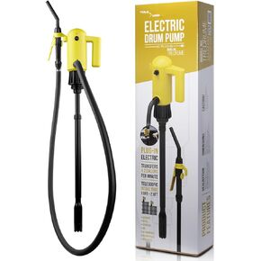 TERA PUMP Telescopic Chemical Plug-in Electric Barrel Pump (4.2-GAL/MIN) for Methanol, Ethanol, DEF(AdBlue), Window Washer Fluids, Fits 15-55 Gal Drum Barrels