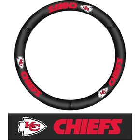 NFL - Kansas City Chiefs GLSTEERCOVER-Kansas City Chiefs Genuine Leather Steering Wheel Cover