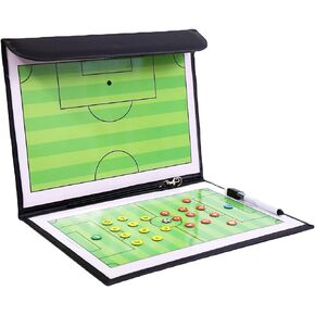 Vyooxcy Soccer Coaches Tactical Board，Magnetic Soccer Clipboard for Coaches with Magnets, Dry Erase Marker, Eraser, Foldable and Portable Soccer Coaching Board