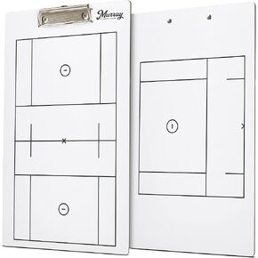 Murray Sporting Goods Lacrosse Dry Erase Coaches Clipboard | Double-Sided Lacrosse Field Clipboard Dry Erase White Board | Lacrosse Gift for Coach