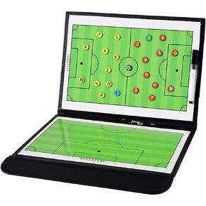TXENCEX Soccer Coaching Board Soccer Coaches Clipboard Tactical Magnetic Board Kit,Portable Strategy Coach Board with Dry Erase, Marker Pen and Zipper Bag,Football Coaching Board