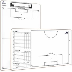 لوح تدريب كرة القدم Scribbledo Dry Erase مقاس 15 × 9 بوصة لمدربي كرة القدم وملحقات معدات تدريب كرة القدم ولوحة تكتيكية مما يجعلها هدية مثالية للمدرب