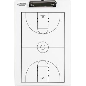 Dry Erase Basketball Clipboard for Coaches Double Sided Board, Sports Coaching (Large 14.5 x 9.5")