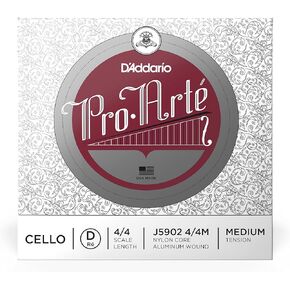 D'Addario Pro-Arte Cello Single A String, 3/4 Scale, Medium Tension