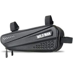 WILD MAN 1.2L Rainproof Hard Shell Bike Saddle Bag for Bicycle Triangle Frame Under Seat for Road Mountain Cycling