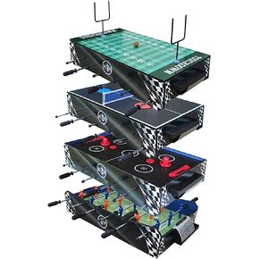 KICK Convoy 40" 4-in-1 Mini Tabletop Foosball Table (Blue)