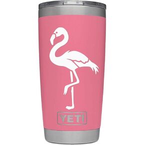 Flamingo decal. Perfect for Yeti and RTic tumbler mugs and cups, iPhone and Android, Macbook and Laptops, iPads and tablets and more! (Soft Pink) in Saudi Arabia