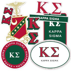 Kappa Sigma Standard Sticker Sheet Decal Laptop Water Bottle Car Kappa Sig (Full Sheet - Standard)