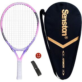 Senston 19" 23" 25" Kids Junior Tennis Racquet for Kids Children Boys Girls Tennis Rackets with Racket Cover