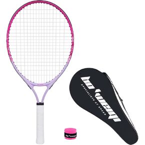 17"-25" Kids Tennis Racket for Aged 2-12, bo'weiqi Toddler Tennis Racket with 420D Nylon Shoulder Strap Bag, Including 1 Tennis Racket and 1 Replacement Grip Tapes