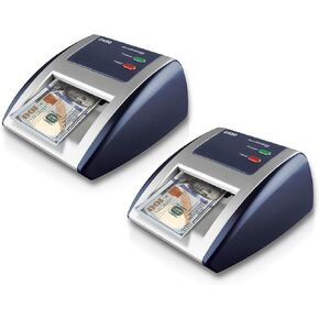 AccuBANKER D450 5-Point Counterfeit Bill Checker & Money Detector Machine w/ Infrared Magnetic Watermark & Micro Printing Detection, Retail Grade - UL Listed (Pack of 2)