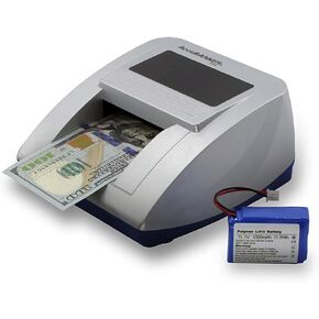 AccuBANKER D470 Quadscan 4-Way Orientation Counterfeit Bill Detector with UV, MG, IR, WM, Image, Length, Spectrum 7-Point Counterfeit Detection Methods - Optional Battery for Portable Use (No Battery)