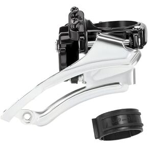 CYSKY Bike Front Derailleur 3 Speed, Support Top or Bottom Pull, Fit 31.8 34.9mm Diameter Tube, Aluminium Alloy Bicycle Front Shifter for Mountain Road Bike