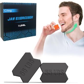 Jawline Exerciser for Men & Women – Silicone Jaw Exerciser Tablets – Powerful Jaw Trainer for Beginner, Intermediate & Advanced Users