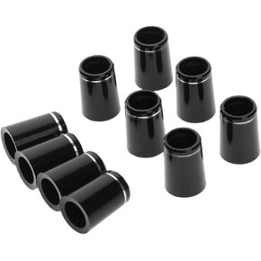 MUXSAM 10pcs Black Golf Tapered Ferrules Compatible for Irons Shaft Universal with Single Silver Ring